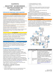 Garmin REACTOR 40 KICKER Instrucciones De Instalación