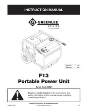 Textron Greenlee F13 Manual De Instrucciones