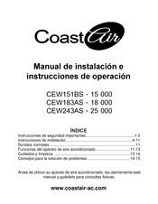 Coast Air CEW243AS Manual De Instalación E Instrucciones De Operación