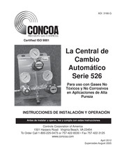 CONCOA 526 4 0 Serie Instrucciones De Instalación Y  Operación