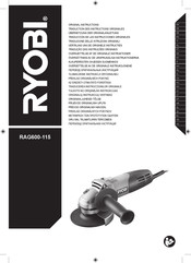 Ryobi RAG600-115 Instrucciones De Funcionamiento Y Mantenimiento