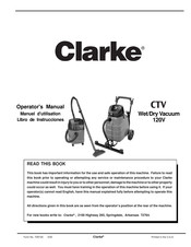 Clarke CTV15 Libro De Instrucciones