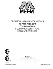 Mi-T-M Corporation CD-1502-0MUC Manual Del Operador