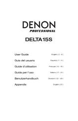 Denon Professional DELTA 15S Guia Del Usuario