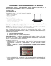 Tp-Link Archer C2 Guía Rápida De Configuración