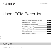 Sony PCM-M10 Guia De Inicio Rapido