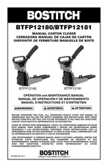 Bostitch BTFP12180 Manual De Operación Y De Mantenimiento