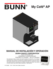 Bunn My Café AP Manual De Instalación Y Operación