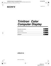 Sony CPD-E110 Manual De Instrucciones
