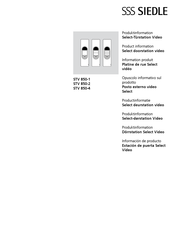 SSS Siedle STV 850-1 Informacion De Producto