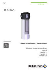 Easylife KALIKO TWH 300 EH Manual De Instalación Y Mantenimiento