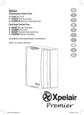 Xpelair Premier CF40RSTD Manual De Instrucciones