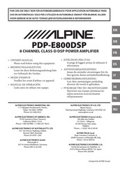 Alpine PDP-E800DSP Manual De Operación