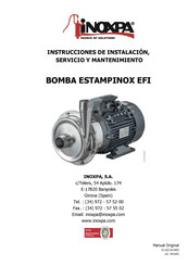 iNOXPA EFI Instrucciones De Instalación, Servicio Y Mantenimiento