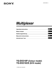 Sony YS-DX216CE Manual De Instrucciones