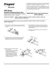 LEGRAND Wiremold OFR48-4 Instrucciones De Instalación