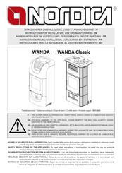 Nordica WANDA Instrucciones Para La Instalación, El Uso Y El Mantenimiento