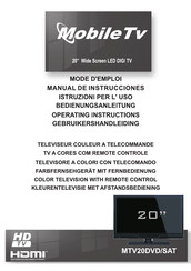 Mobile TV MTV20DVD/SAT Manual De Instrucciones