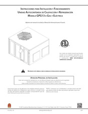 Goodman GPG13 Instrucciones Para Instalación Y Funcionamiento