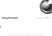 Sony Ericsson Z600 Manual De Instrucciones