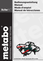 XciteRC Metabo Quadcopter Manual De Intrucciones