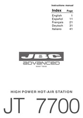 JBS Advanced JT 7700 230V WE Manual Del Usuario