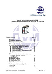 DVM International LVD-D2 Serie Manual De Instalación