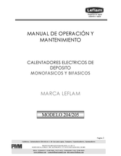 Leflam 205 Manual De Operación Y Mantenimiento