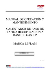 Leflam 021 Manual De Operación Y Mantenimiento