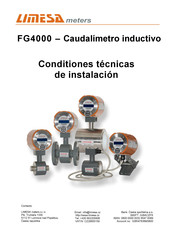 LIMESA meters FG4000 Conditiones Técnicas De Instalación