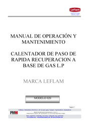 Leflam 020 Manual De Operación Y Mantenimiento