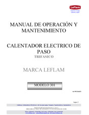 Leflam 301 Manual De Operación Y Mantenimiento