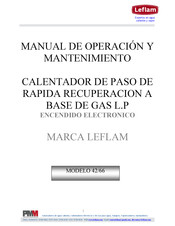 Leflam 110066NG Manual De Operación Y Mantenimiento