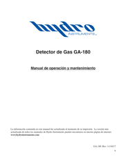 Hydro Instruments GA-180 Manual De Operación Y Mantenimiento