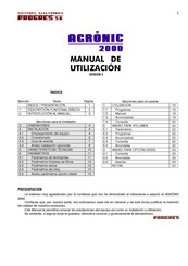 Progres Agronic 2000 Manual De Utilización