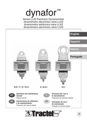 Tractel Group dynafor LLX2 Serie Instrucciones De Utilización Y De Mantenimiento