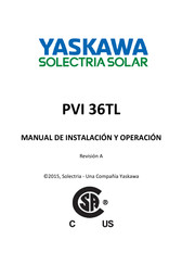 YASKAWA PVI 36TL Manual De Instalación Y Operación