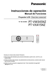 Panasonic PT-VW345NZ Instrucciones De Operación