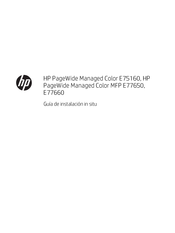 HP PageWide Managed Color E75160 Guia De Instalacion