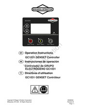 Briggs & Stratton GC1031 Instrucciones De Operación