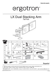 Ergotron LX Dual Stacking Arm Tall Pole Guia Del Usuario