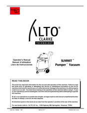 Clarke ALTO SUMMIT Pumper 02121A Libro De Instrucciones