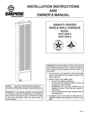 Empire GWT-25W-2 Instrucciones De Instalación Y Manual Del Propietario