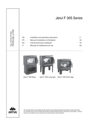 Jotul F 305 Base Instrucciones Para Instalación