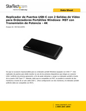 StarTech.com MST30C2DPPD Manual Del Usuario