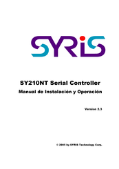 Syris SY210NT Manual De Instalación Y Operación