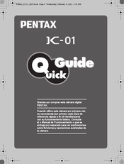 Pentax K-01 Guía De Referencia Rápida