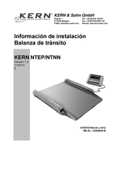 KERN NTEP Serie Información De Instalación