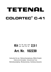 Tetenal COLORTEC C-41 Manual De Instrucciones