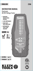 Klein Tools ET60 Manual De Instrucciones